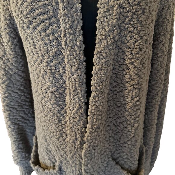 Zenana chuncky knit open front tan cardigan sweater size S - Picture 6 of 7